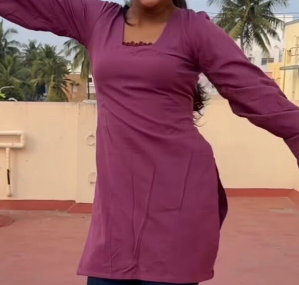 Cotton Azarak Kurti | Pom-Pom Round Neck | Shop Now